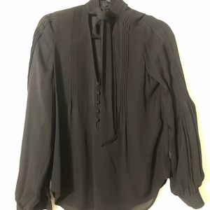 Paige Lupita Pleated Tie Blouse